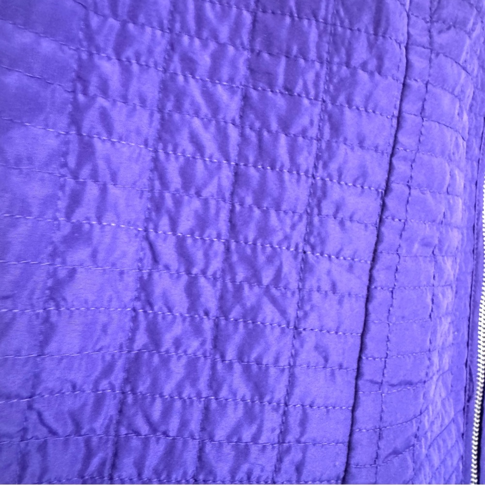 Chicos Quilted Vest Size 3 XL 16 Purple Full Zip w/ Pockets Lightweight LIKE NEW - Picture 10 of 16